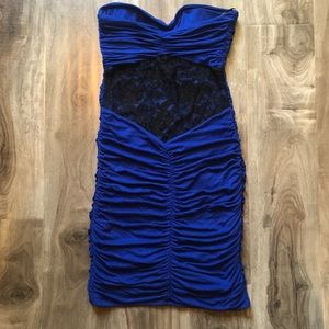 Forever 21 strapless dress with lace cutout